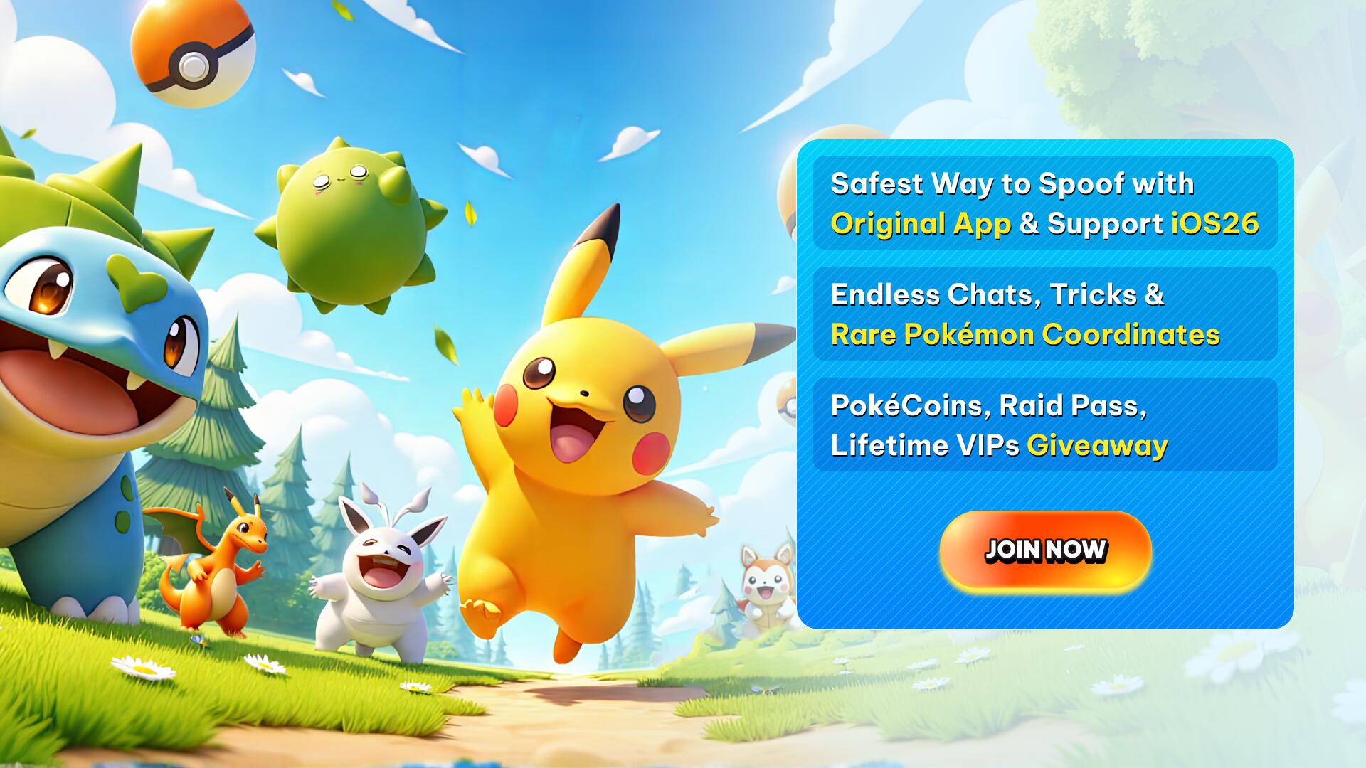 Discovery splash banner for 🎆 PoGo Club 🎆 Discord server
