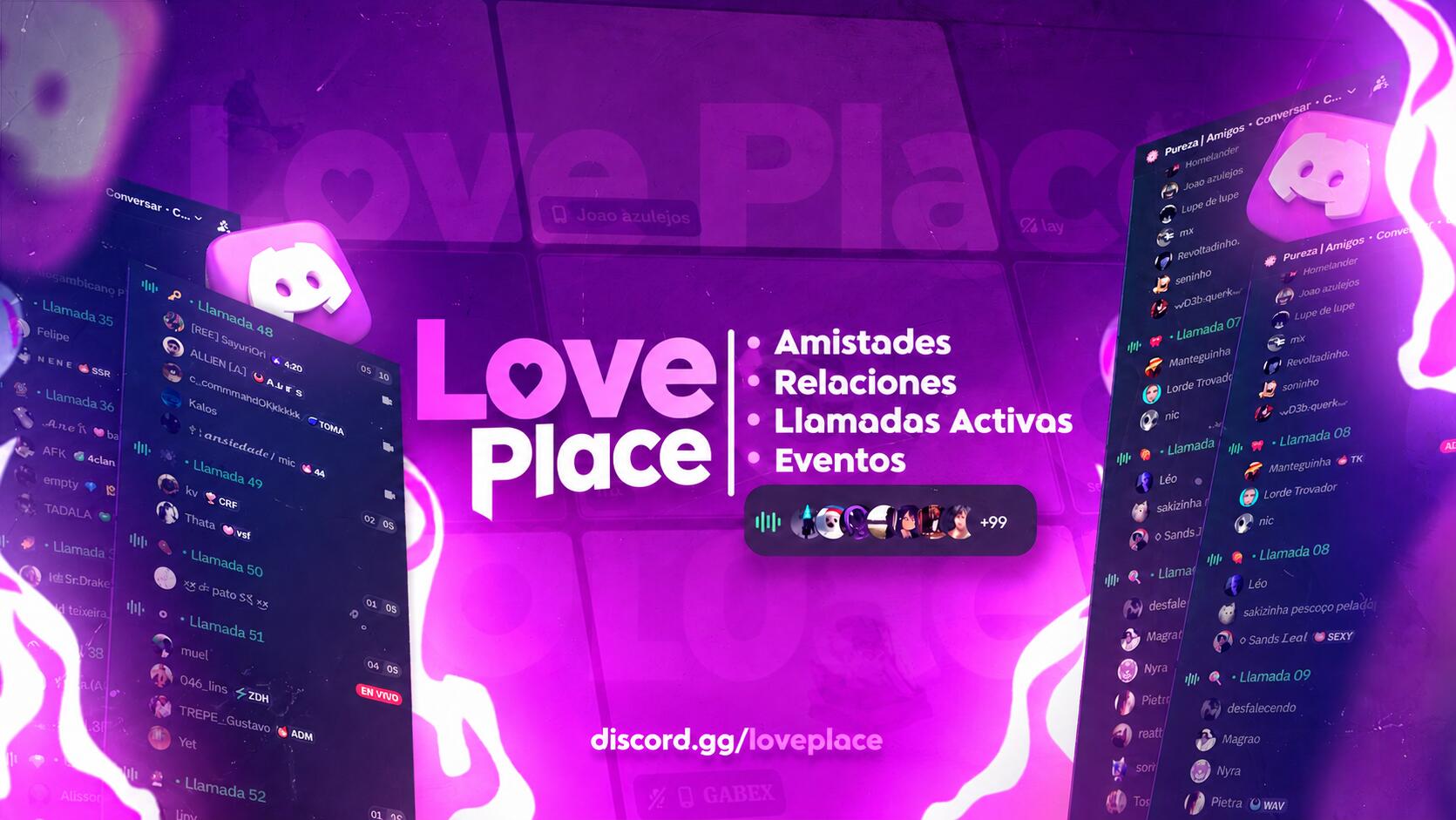 Discovery splash banner for Love Place š©· | VC Activoć»EspaƱolć»Socialć»Amigosć»Gamingć»Animeć»Juegosć»Argentinać»EspaƱać»Latamć»Comunidad Discord server