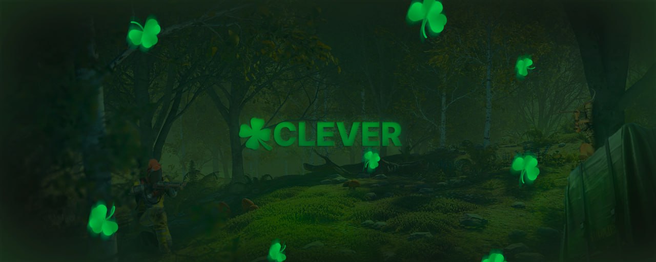 Discovery splash banner for Clever Rust Discord server