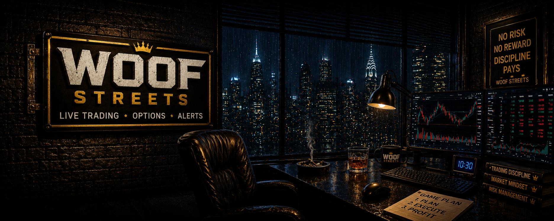 Discovery splash banner for Woof Streets Discord server