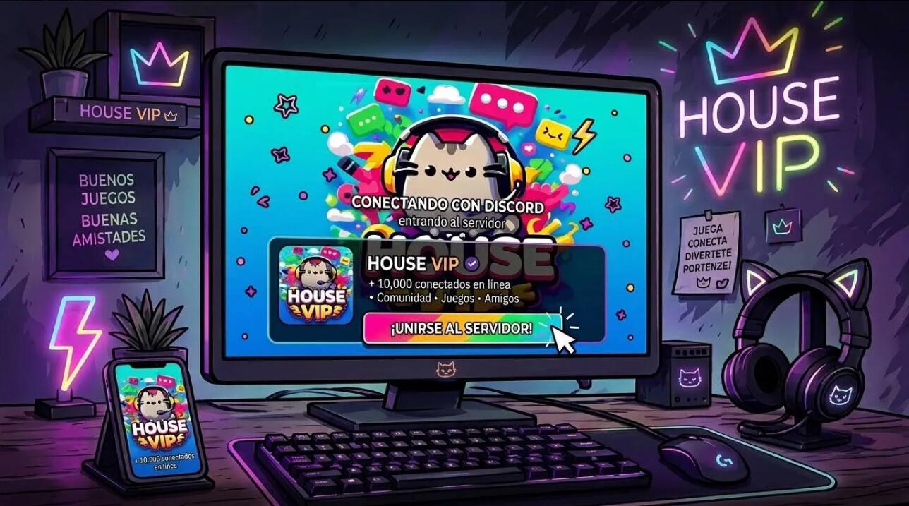 Discovery splash banner for House Vip 24/7 Discord server