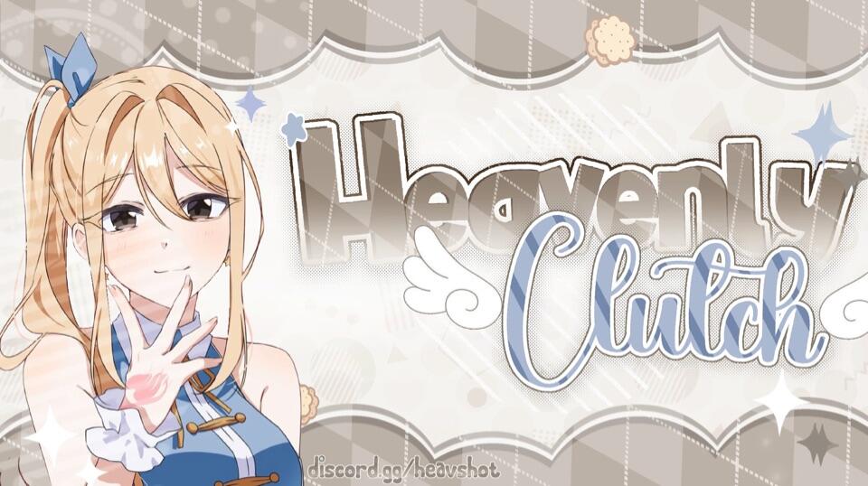 Discovery splash banner for Heavenly Clutch ✦ Social ⋆ Valorant ⋆ VC ⋆ Anime ⋆ Gaming Discord server