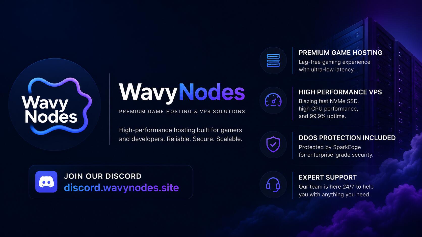 Discovery splash banner for WᴀᴠʏNᴏᴅᴇs™ | Unbeatable Discord server