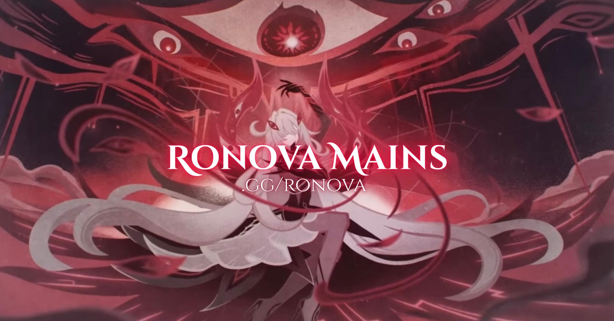 Discovery splash banner for Ronova Mains ✧ Genshin Impact Discord server