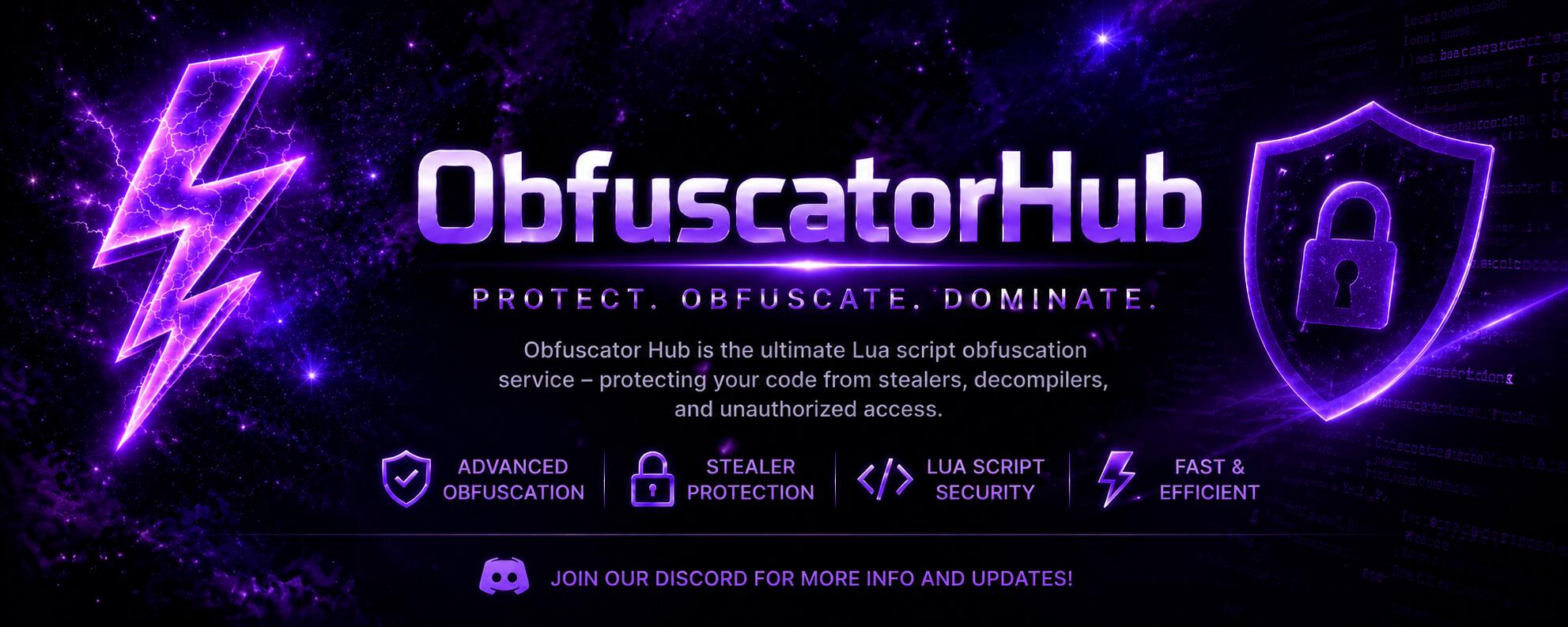 Discovery splash banner for ObfuscatorHub Discord server