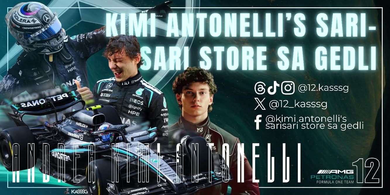 Discovery splash banner for kimi antonelli's sarisari store sa gedli Discord server