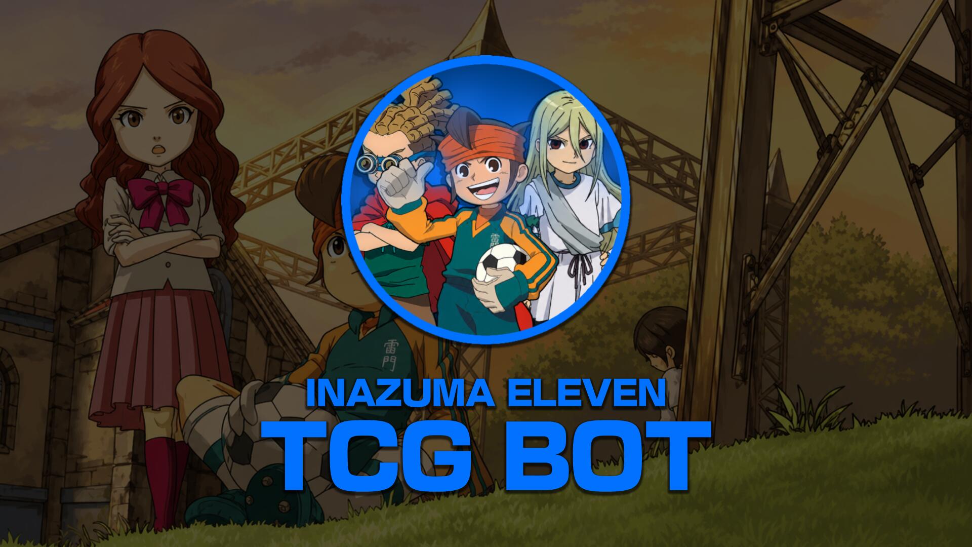 Discovery splash banner for Inazuma Eleven TCG BOT Discord server
