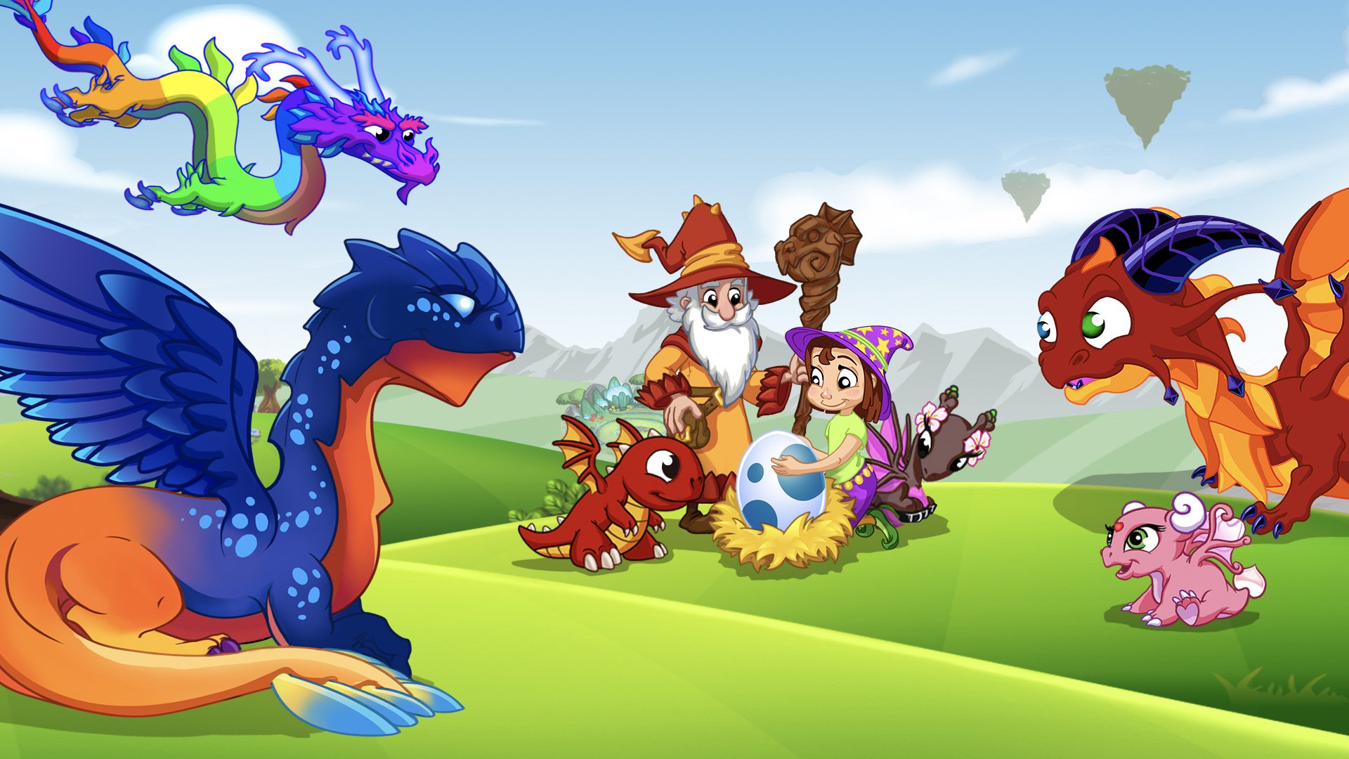 Discovery splash banner for DragonVale Discord server