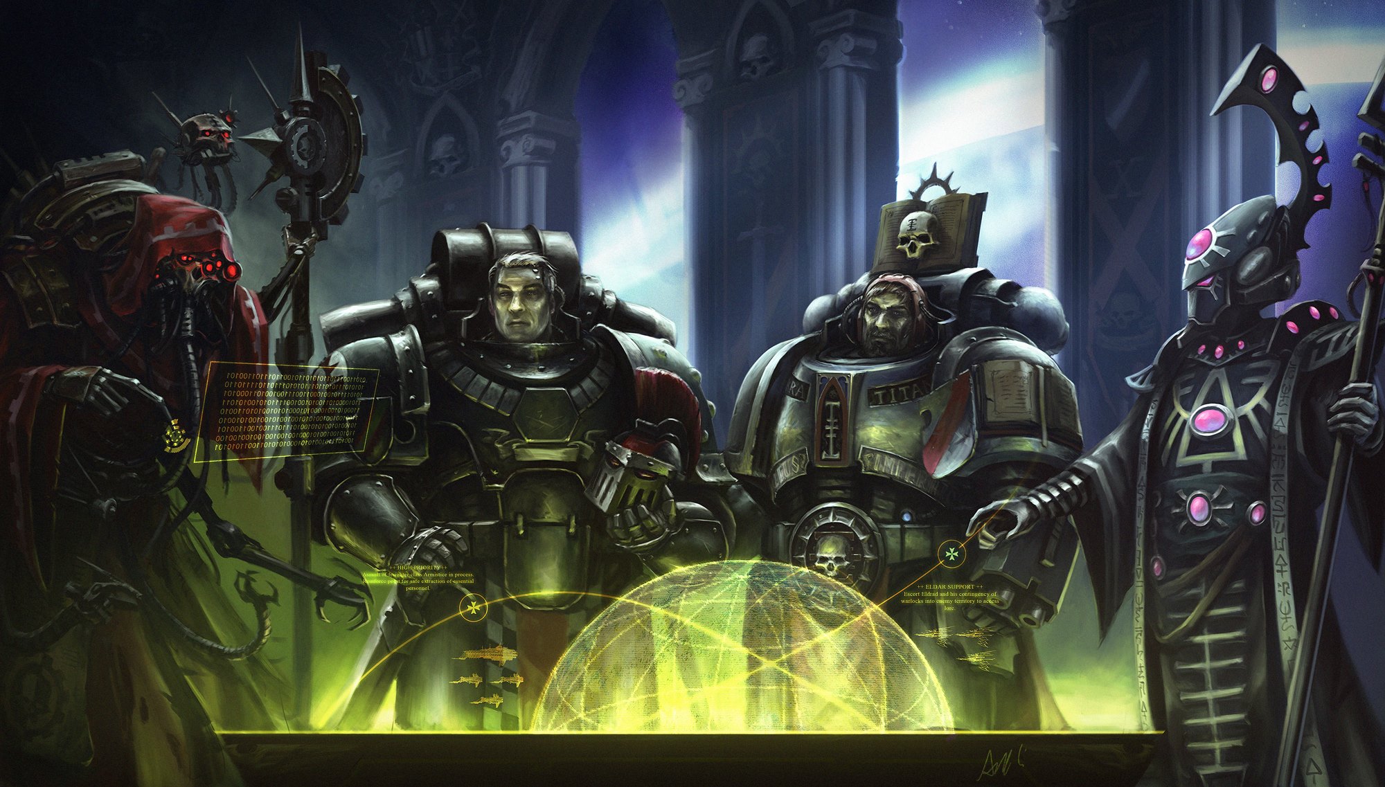 Discovery splash banner for Artwork of Warhammer 40,000 Discord server