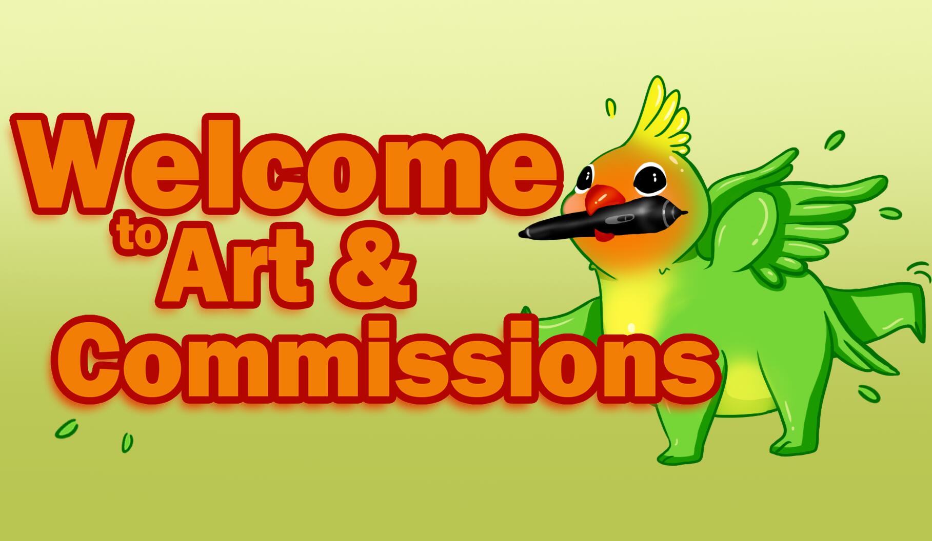 Discovery splash banner for Art & Commissions Discord server