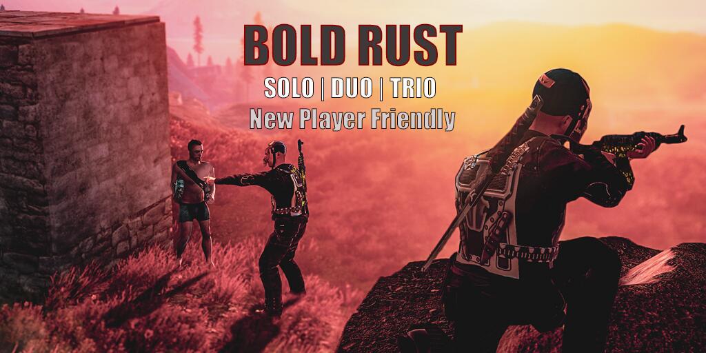 Discovery splash banner for Bold Rust Discord server