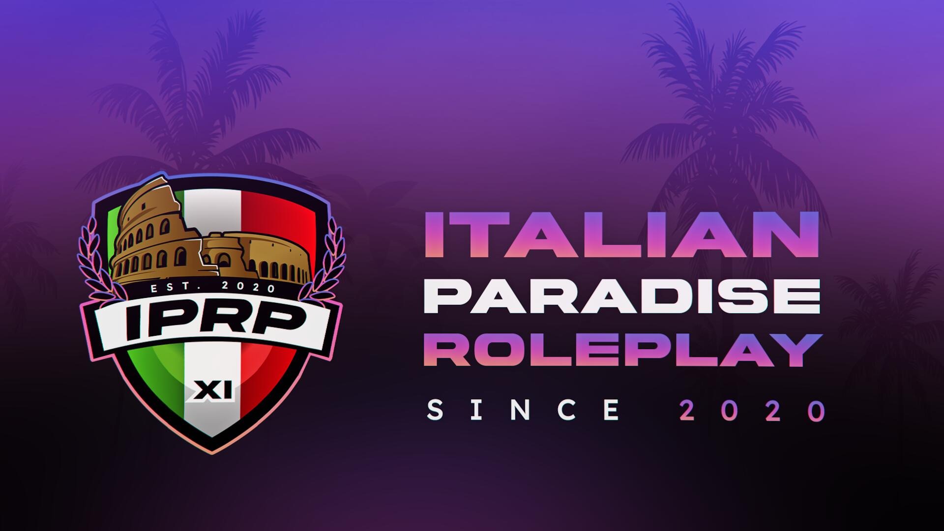 Discovery splash banner for Italian Paradise RP® Discord server