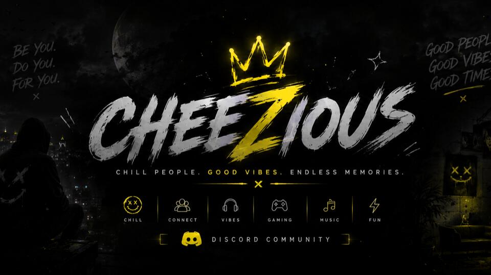Discovery splash banner for /cheezious Discord server